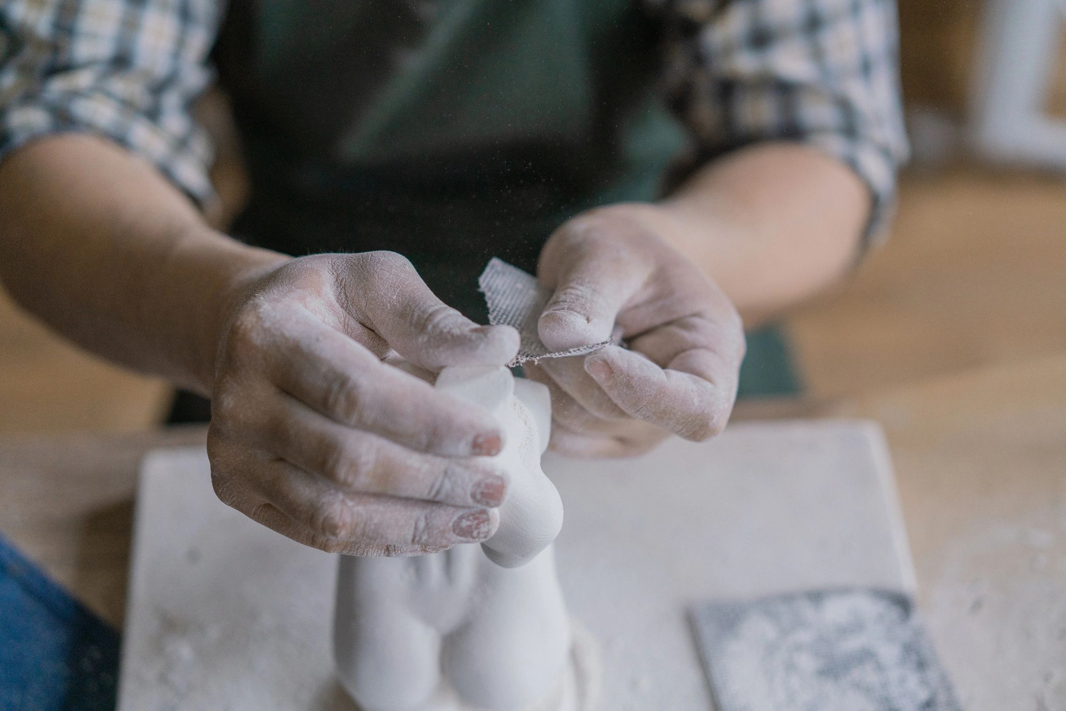 Maker working in a studio environment