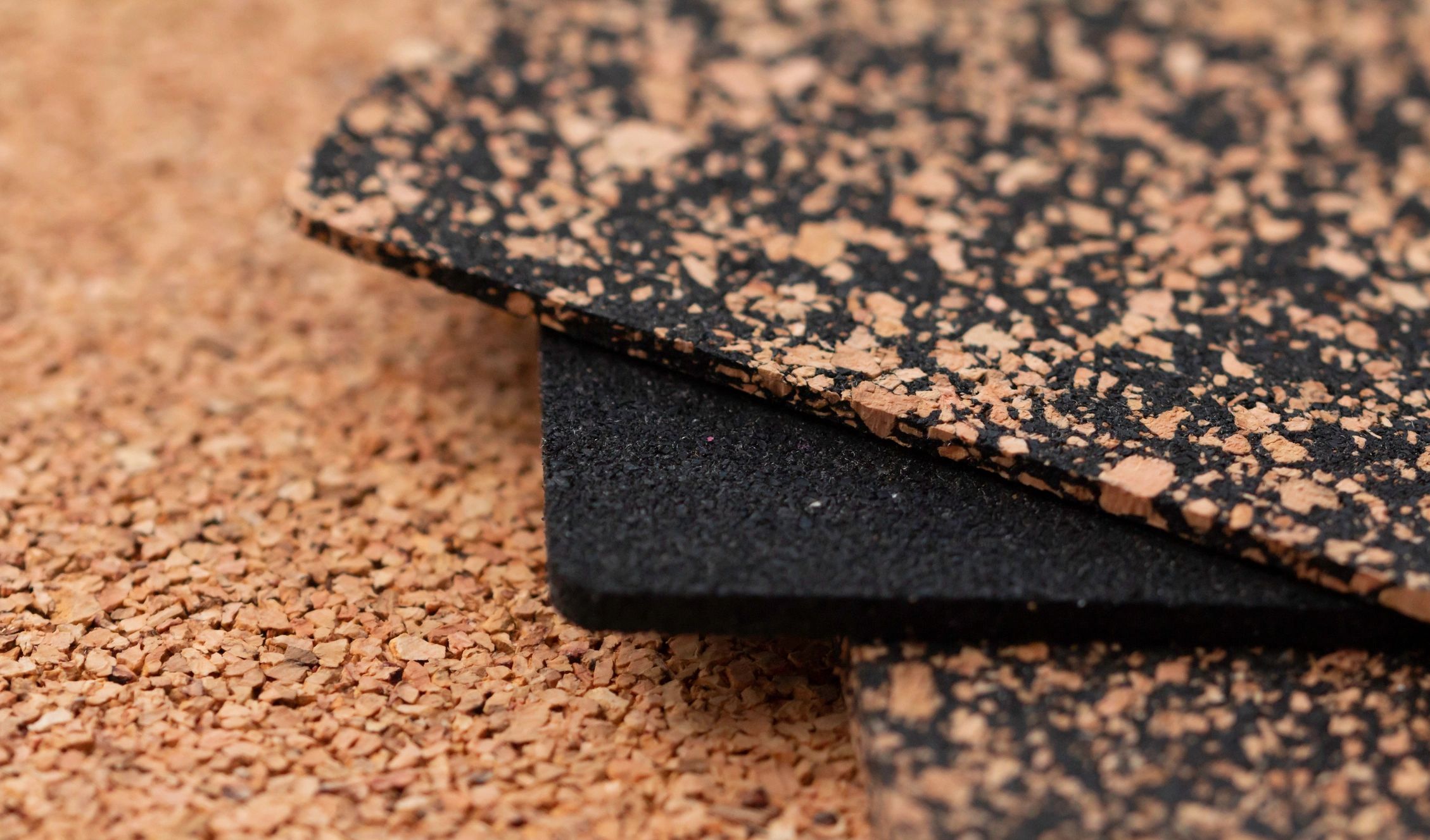 Close-up of cork material surface texture